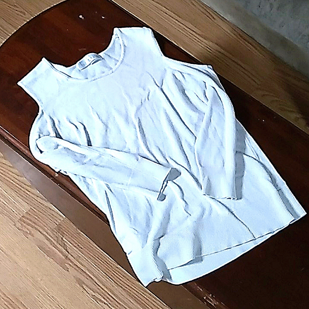 White No-Shoulder Top